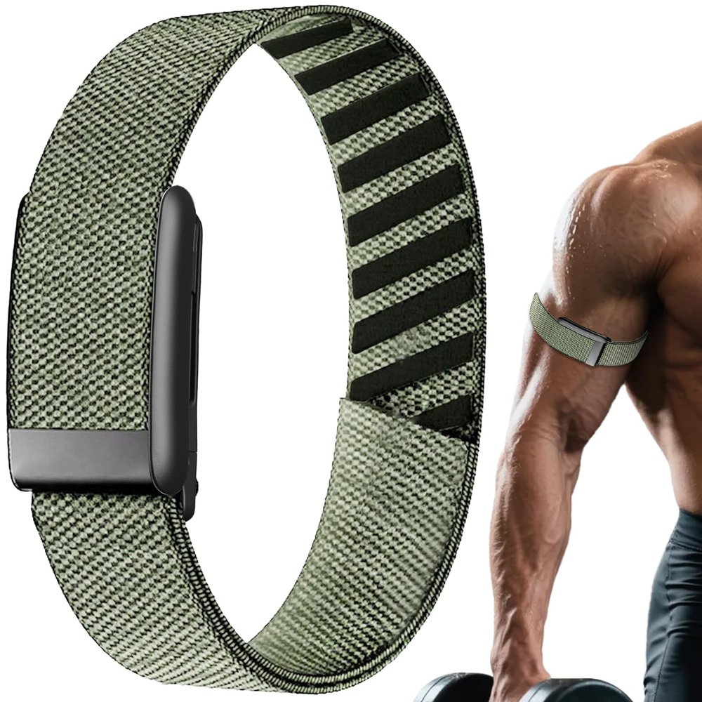 Anpzband Nylon-Bicep-Bands with Whoop-5.0 One/Peak/MG/Life Band - Adjustable Elastic Breathable Replacement Straps for Whoop 5.0, Men Women (Not Included U-Shaped Frame, Not for Whoop 4.0)
