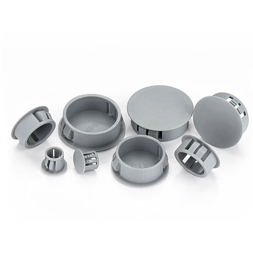 ZGHQHCDRH 5 Pcs Circular Plastic Nylon Buckle Plug, Diameter 42 45 50 60 70 75MM Used for Plugging Holes in Furniture, Cabinets, Fence Posts - Grey(50mm)