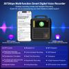 128GB (9680Hours) Digital Voice Recorder with APP Control,Moresen 3072kbps MP3 Audio Recorder with Transcribe & Summarize,HD DSP Noise Reduction Recording Device with Password, Black view 3