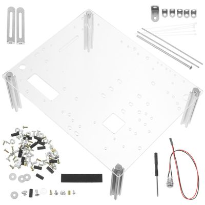 COMPUKAS Transparent Open Air Computer Chassis Rack Compact Design for Mini and Micro Motherboards Portable Bench Case Compatible with DIY Open Style and Graphics Cards