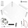 COMPUKAS Transparent Open Air Computer Chassis Rack Compact Design for Mini and Micro Motherboards Portable Bench Case Compatible with DIY Open Style and Graphics Cards view 1