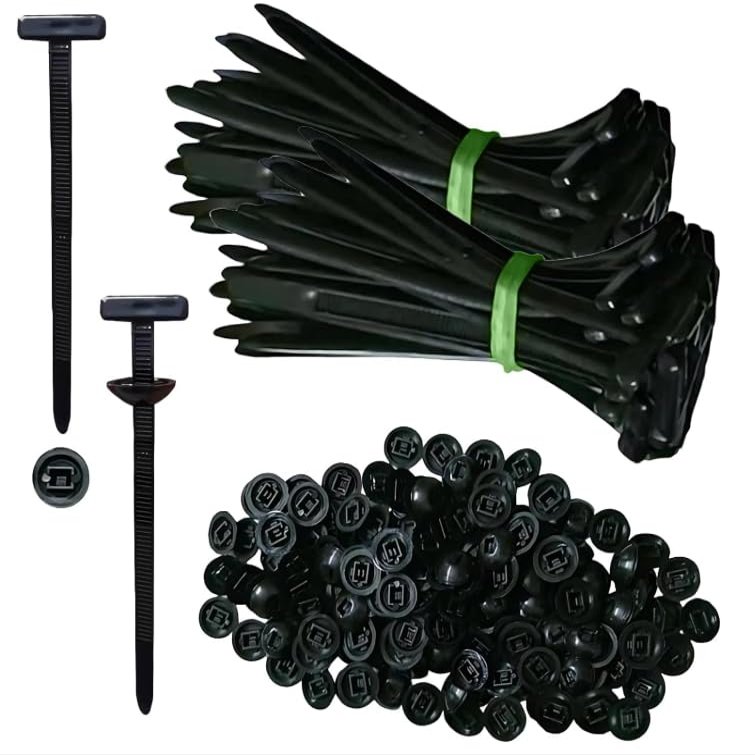 100PCS Nylon Universal Cable Tie Buckle, Zip Ties Heavy Duty with Pin & Button Design, Car Daily Repair, Applicable To engine Lower Guard Plates, Fender Linings, Fenders, Trunkclips (100)