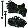 100PCS Nylon Universal Cable Tie Buckle, Zip Ties Heavy Duty with Pin & Button Design, Car Daily Repair, Applicable To engine Lower Guard Plates, Fender Linings, Fenders, Trunkclips (100) view 1