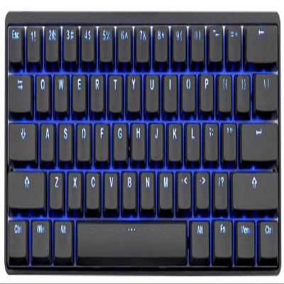Vortex New POK3R Black Aluminum 60% Blue LED Double Shot PBT Mechanical Keyboard (Cherry MX Brown)