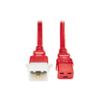 PDU Power Cords C19 P-Lock C20 Heavy-Duty 20A 12AWG 4FT RED 6PACK view 1
