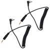 CHICIRIS Camera Flash Cable with Screw Lock Sleeve, Easy to Operate Coiled Cord for Triggering Flashes, 2 X 3.5mm to PC Flash Sync Cable view 3