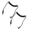 CHICIRIS Camera Flash Cable with Screw Lock Sleeve, Easy to Operate Coiled Cord for Triggering Flashes, 2 X 3.5mm to PC Flash Sync Cable view 4
