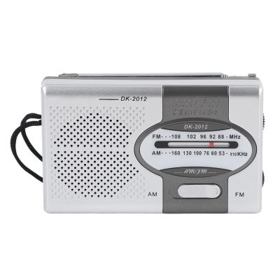 Wisoqu Portable Radio, AM FM Pocket Transistor Radio with Speaker and Earphone Jack, for Outdoor Travel and Home Use (Silver Grey)