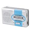 Wisoqu Portable Radio, AM FM Pocket Transistor Radio with Speaker and Earphone Jack, for Outdoor Travel and Home Use (Silver Blue) view 2