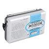 Wisoqu Portable Radio, AM FM Pocket Transistor Radio with Speaker and Earphone Jack, for Outdoor Travel and Home Use (Silver Blue) view 3