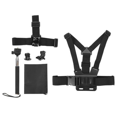 5 in 1 Access Kit for Sports Cs, Head Strap Mount Chest Harness Selfie Ports C Kit with J Sd ing A Head, for