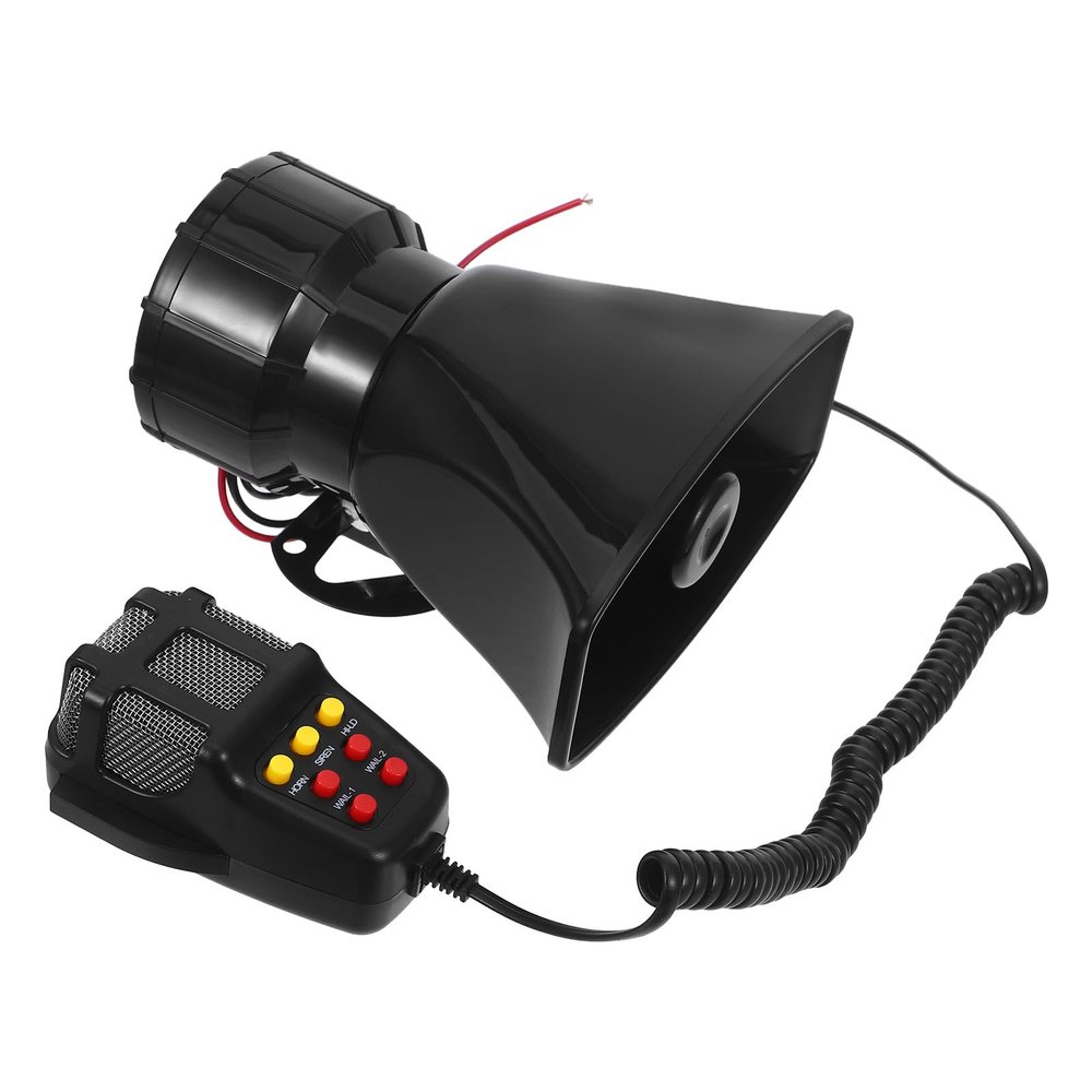 HEANUJJ Car Megaphone: Replacement Speaker Horn For Vehicle PA System - 100w Seven Alarm Sound Siren For Vehicle - Outdoor Emergency Alarm Truck Modification