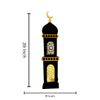 eMart4U Al Minar Masjid Structure with LED Lights & Hilal, MDF Decorative Lighting for Home & Mosque (Black Minar) view 2