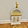 eMart4U Al Minar Masjid Structure with LED Lights & Hilal, MDF Decorative Lighting for Home & Mosque (White Masjid) view 3