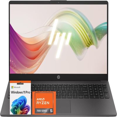 HP 255 G10 Business Laptop, 15.6" Full HD, 8GB RAM, 256GB SSD, AMD Ryzen 5 7530U, USB-C, Windows 11 Pro with Office 365 for The Web, w/o Mouse, 2026 Edition for Work and Study
