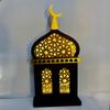 eMart4U Al Minar Masjid Structure with LED Lights & Hilal, MDF Decorative Lighting for Home & Mosque (Black Masjid) view 3