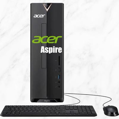 acer Aspire SFF Compact 8L Desktop Computer | Intel Multi-Core CPU | 32GB RAM, 2TB PCIe SSD | Windows 11 | WiFi 6E | Intel UHD Graphic | SD Card Reader, 4K Display Support, Wired Keyboard & Mouse