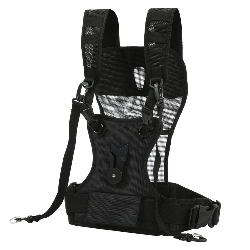 CHICIRIS Dual Camera Harness, Breathable and Comfortable Multi Purpose Chest Harness for Nature Photography, Wildlife Photo Shooting, Outdoor Activities, Studio Use