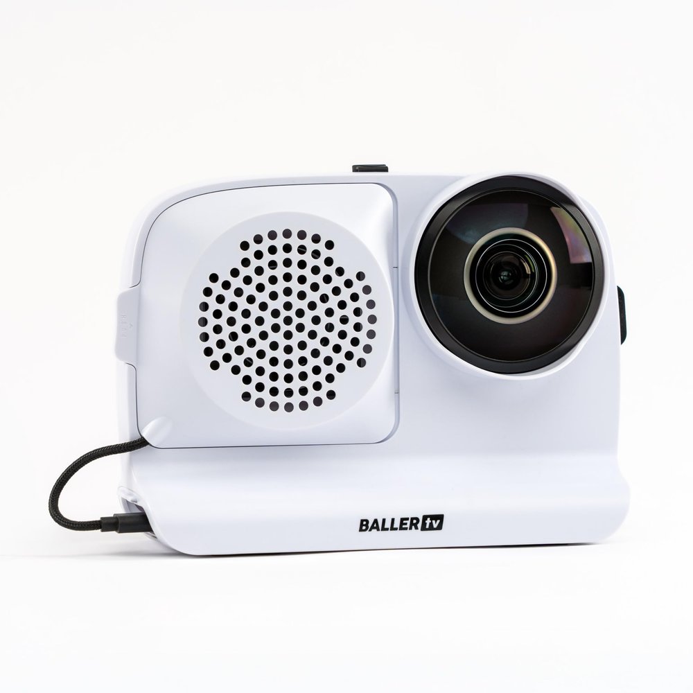 BallerCam AI Auto-Tracking Sports Filming System, 180 Full-Field Lens & Live Streaming for Basketball, Soccer & Volleyball, Compatible with iPhone 13 Pro Max