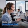Philips Wireless Headset with Mic for Work, Mono Bluetooth Trucker Headset with AI Noise Cancelling Microphone & Mute Button, All Day Extended Talk Time, Headphones for Office Call Center Computer PC view 2