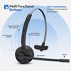 Philips Wireless Headset with Mic for Work, Mono Bluetooth Trucker Headset with AI Noise Cancelling Microphone & Mute Button, All Day Extended Talk Time, Headphones for Office Call Center Computer PC view 3