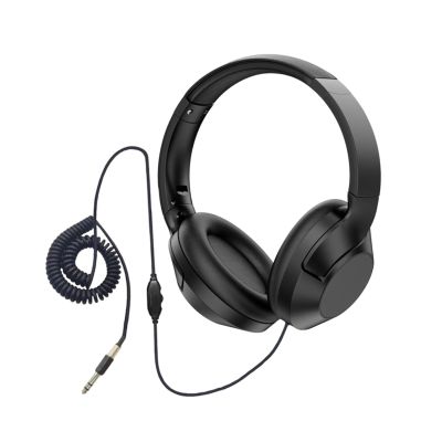 BaotyJie Headphone,Professional Covenient Lightweight Sturdy Wired Portable Outdoor Over The Ear Spring Cable, Style B