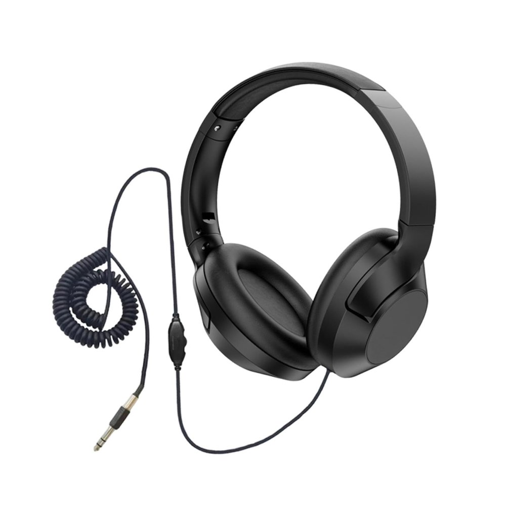 BaotyJie Headphone,Professional Covenient Lightweight Sturdy Wired Portable Outdoor Over The Ear Spring Cable, Style B
