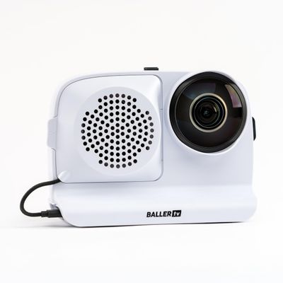 BallerCam AI Auto-Tracking Sports Filming System, 180 Full-Field Lens & Live Streaming for Basketball, Soccer & Volleyball, Compatible with iPhone 16 Plus
