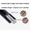 Aluminum Alloy Decor Cable Concealer, Floor Cord Covers for Wires 12 36 60 72 79 in Length, Half Round Metal Cord Cover for Home/Conference Room/Cinema(A- 1 PC,L x Outer Width 24in x 2in) view 4