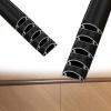 1 1/5in 2in 2 4/5in Width Large Capacity Floor Cable Cover, Cables Management Hide Cords On Floor, Metal Cable Shield Cord Cover for Businesses(B- 10 PCS,L x Outer Width 36in x 2.8in) view 1