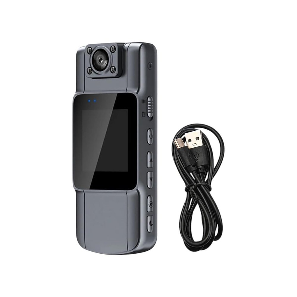 4K UHD Mini Body Camera with Audio and Video Recording 150Wide Angle 180Lens Rotatable 7 Hour Buttreri Life VVi - Fii Video Camera W