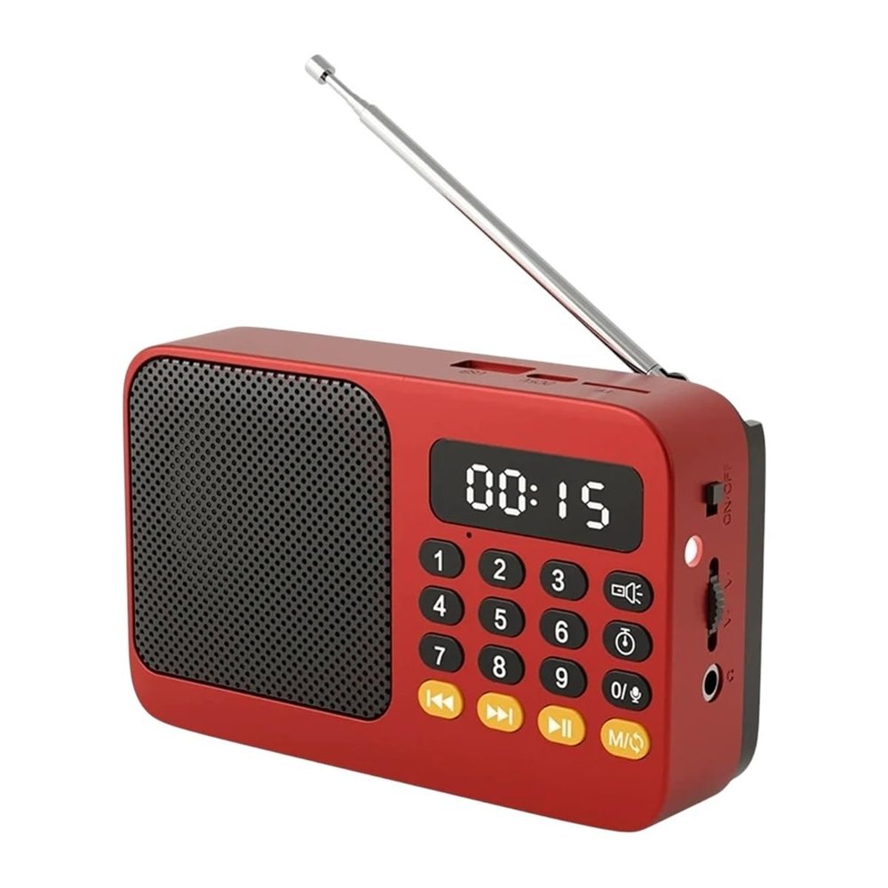 Mini Portable AM/FM/SW Shortwave Radio Full Band FM 76 (87) - 108MHz Digital Display Radio Large Screen Stereo Timing Alarm Clock