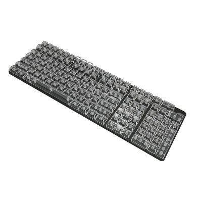 132 Keys Keycap Set, Transparent PC Key for Mechanical Keyboard, CBSA Height Matte DIY Replacement Key, Compatible with 61/62/64/68/84/87/104/108 Keys Layout (White)