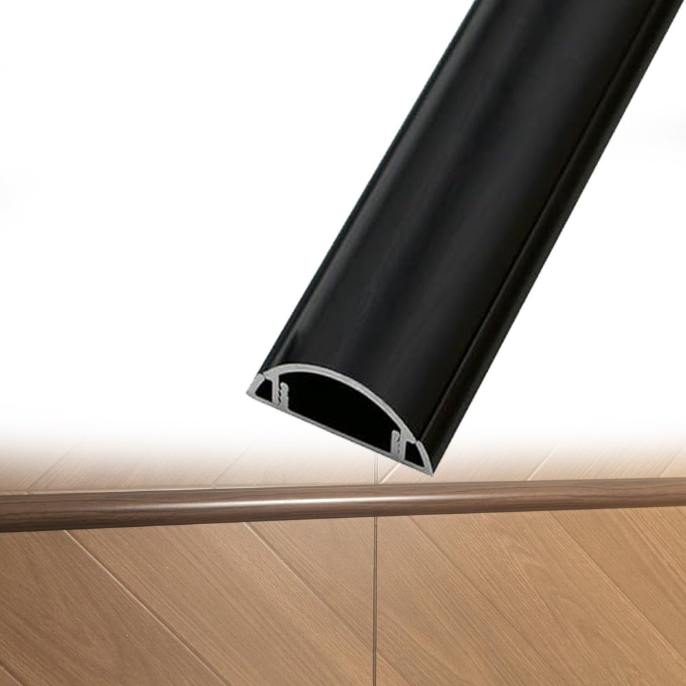 1 1/5in 2in 2 4/5in Width Large Capacity Floor Cable Cover, Cables Management Hide Cords On Floor, Metal Cable Shield Cord Cover for Businesses(B- 1 PC,L x Outer Width 36in x 2.8in)