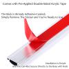 1 1/5in 2in 2 4/5in Width Large Capacity Floor Cable Cover, Cables Management Hide Cords On Floor, Metal Cable Shield Cord Cover for Businesses(B- 10 PCS,L x Outer Width 72in x 1.2in) view 4