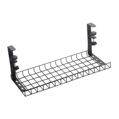 BaotyJie Cable Management under Desk Tray Adjustable Carbon Steel Cable Raceway for Kitchen
