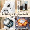 BESTISAN Bluetooth Bookshelf Speakers, 30W X 2 Powered TV Speakers with 3 Inch Woofer, Turntable Speakers with ARC/AUX/Type-C/Bluetooth 5.4/Subwoofer Line Out for PC and TVs view 2