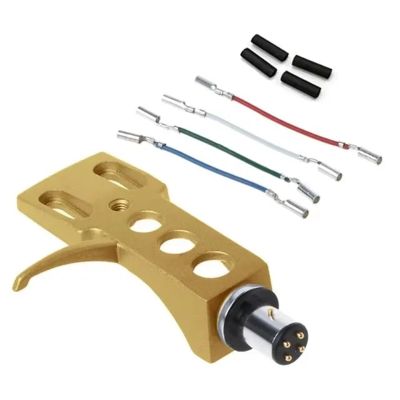 1Pcs Turntable Universal Cartridge Headshell Stylus Holder for LP Vinyl Pickup Record Player Phonograph for Tech-nics 1200 1210(Golden)