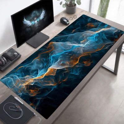 Mouse Pad Abstract Gaming Mouse Pad Black Computer Desk Mat Keyboard Mat with Stitched Edges Waterproof Anti-Slip Rubber Base Smooth Surface PC for Home Office Accessories 48x24x0.12inch PjY10108 9-9