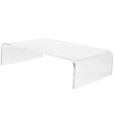 Cabilock Ergonomic Acrylic Monitor Riser Stand for Desk Stable Laptop and Computer Screen Elevation Transparent Desktop Organizer for Home Office Use