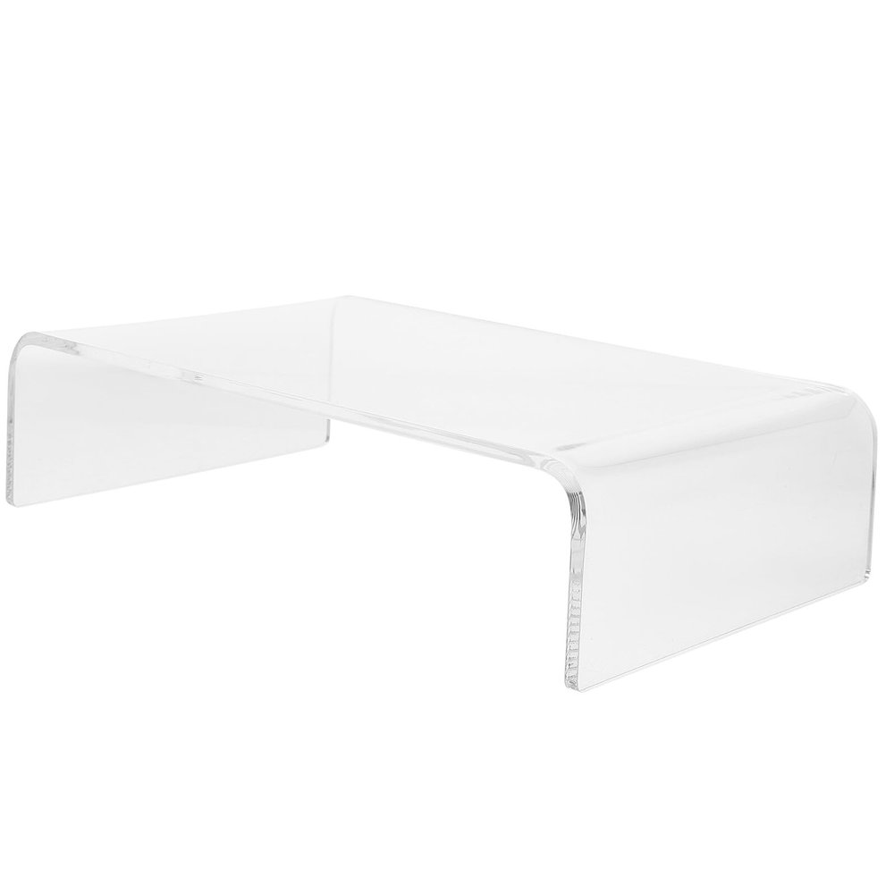 Cabilock Ergonomic Acrylic Monitor Riser Stand for Desk Stable Laptop and Computer Screen Elevation Transparent Desktop Organizer for Home Office Use