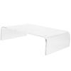 Cabilock Ergonomic Acrylic Monitor Riser Stand for Desk Stable Laptop and Computer Screen Elevation Transparent Desktop Organizer for Home Office Use view 1