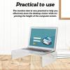Cabilock Ergonomic Acrylic Monitor Riser Stand for Desk Stable Laptop and Computer Screen Elevation Transparent Desktop Organizer for Home Office Use view 2