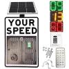 NzEupno Solar Radar Speed Sign, Wireless Speed Limit Display with Instant Feedback and Remote Control, 656ft Detection, for Streets, Neighborhoods Safety White-24''35 view 1