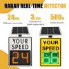 NzEupno Solar Radar Speed Sign, Wireless Speed Limit Display with Instant Feedback and Remote Control, 656ft Detection, for Streets, Neighborhoods Safety White-24''35 view 4