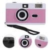 NOLITOY Retro Film Camera Built Flash Vintage Reusable Camera Lightweight Simple Design for Photography Enthusiasts and Beginners in White Pink Purple view 3