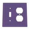 Building Brick Light Switch Cover Plate - Compatible with Standard Construction Blocks - Double Outlet/Single Pole Switch (Purple Blue Shimmer) view 1
