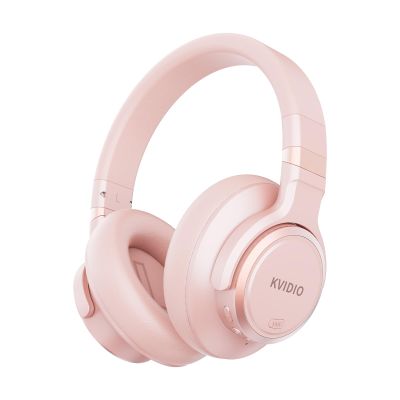 KVIDIO Hybrid Active Noise Cancelling Headphones, Wireless Bluetooth Headphones Over Ear with Mic, 70H Playtime, Transparency Mode, Hi-Fi Stereo Sound, Deep Bass Headsets for Phone PC