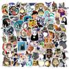 100Pcs Janpanese Anime Cartoon Sticker for Kids, Cute Cartoon Waterproof Vinyl Stickers for Adult Teen Girl Water Bottle Laptop Phone Computer Guitar Notebook Skateboard Scrapbook Helmet view 2