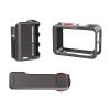 Compatible for DJI Action 3/4/5 Pro - Aluminum Alloy Handle Grip, Cold Shoe & Full Protective Frame for Street Photography(Set A) view 1